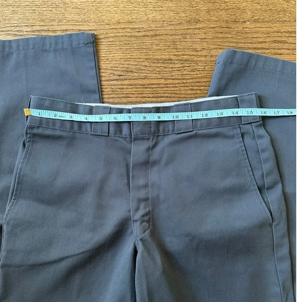 Dickies Grey VK28 Regular Straight Work Pant Chino Size 32/30